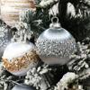 6pcs Foam Velvet Christmas Balls Shatterproof Christmas Tree Pendant  Hotel Office Decor