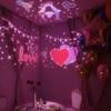 1Pc Romantic Cute Rabbit Star Light Projector Night Light Children's Gypsy Bedroom Sleep Colorful LED Ambient Light