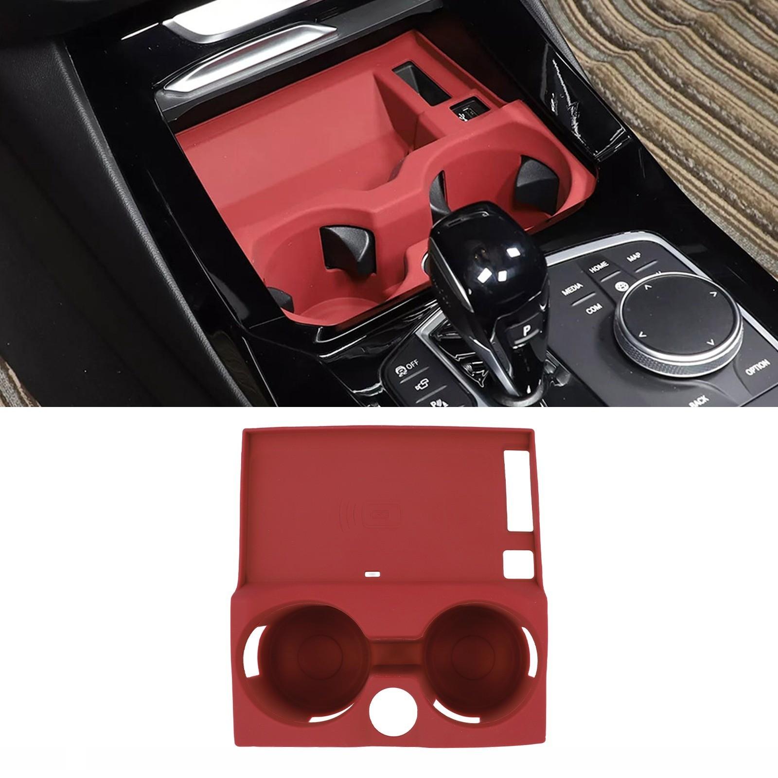 For BMW X3i X3 X4 G01 G02 Wireless Charging Cup Holder in Vibrant Red 2018