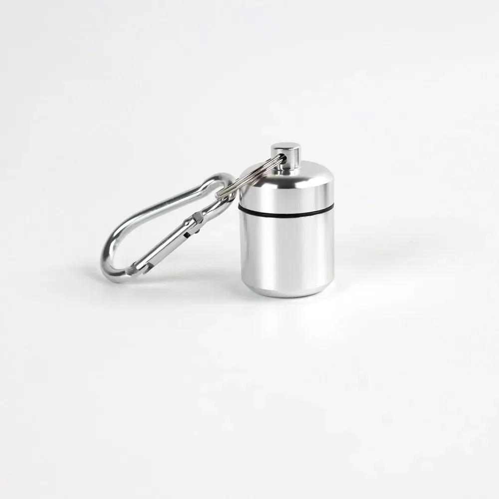 New Premuim Portable Aluminum Waterproof Pill Cases Box Earplug Keychain Case Travel Container for Jewelry or Ear Plugs Sleek