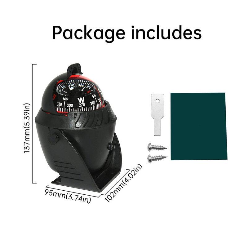 AD Waterproof Compass With Electronic LED Light Nautical Sea Pivoting Marine Boat Compass For Marine Navigation Positioning