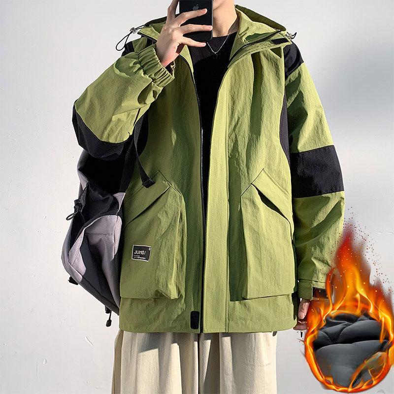 Spring and Autumn New Trend Handsome Casual Versatile Hooded Jacket Autumn and Winter Loose