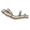 REALZION R6 Motorcycle Exhaust Pipe Exhaust Middle Silp On Pipe For Yamaha YZF R6 2006-2020 Mid Exhaust Pipe