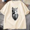 Cat Lover Casual Short Sleeve Tshirt Vintage Western Cowboy Cat Graphic T Shirts Unisex Cat Owner Country Western Casual Tee