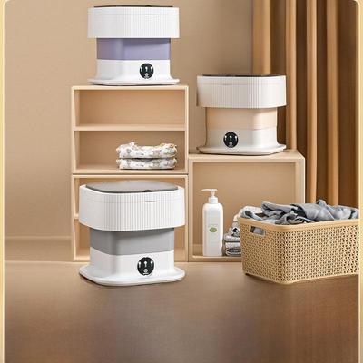 Compact 10L Mini Folding Washing Machine with Auto Wash & Dry for Dorms and Baby Clothes