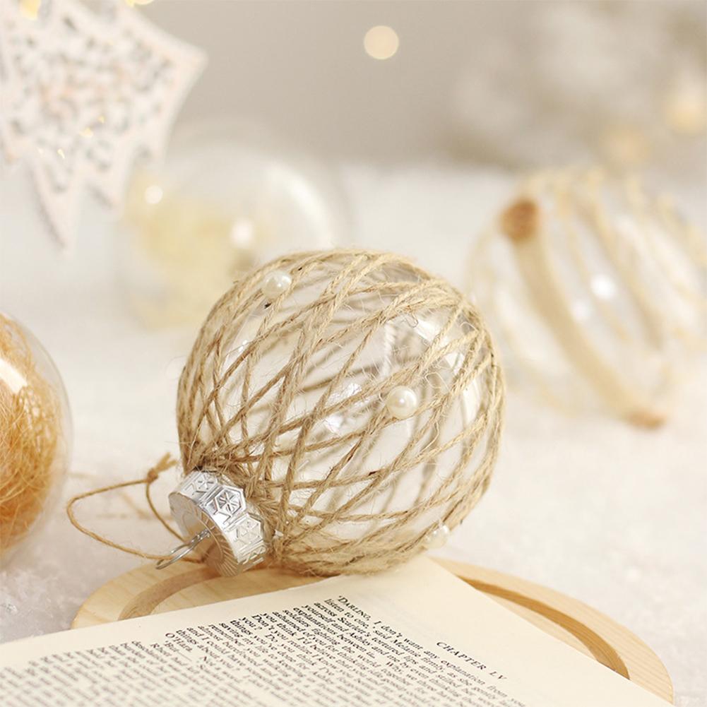 Set of 6 Christmas Ball Ornaments Shatterproof Christmas Tree Ornaments Decorative Hanging Ornaments for New Year Holiday Party