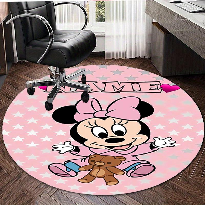 Personalized M-Minnie Round Chair Office Rug - Perfect for Mat, Office Chair & More - Ideal Gift for Birthdays and Holidays