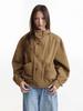 Unisex Retro Distressed Canvas Barn Jacket - Boxy, Stand Collar, Trendy Style