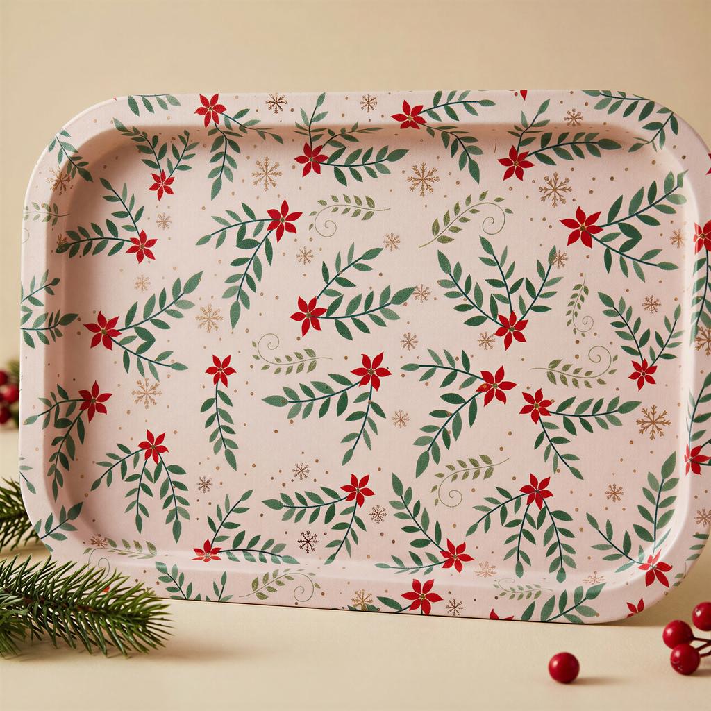 KITCHEN TRAY TABLE DECORATION RECTANGULAR FOR SERVING CARRYING 21x14x2