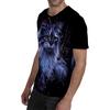 Summer Round Neck 3D Cat Printed Top Fashionable Casual Short Sleeved Men's T-shirts