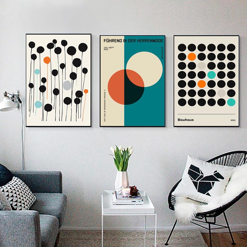 Abstract Geometric Wall Art Pictures Modern Dots Canvas Paintings Simple Posters and Prints for Interior Living Room Home Decor