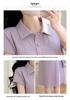 Real Shot 2026 Summer Ice Cool Short Sleeve Lapel Slimming Maternity Dress