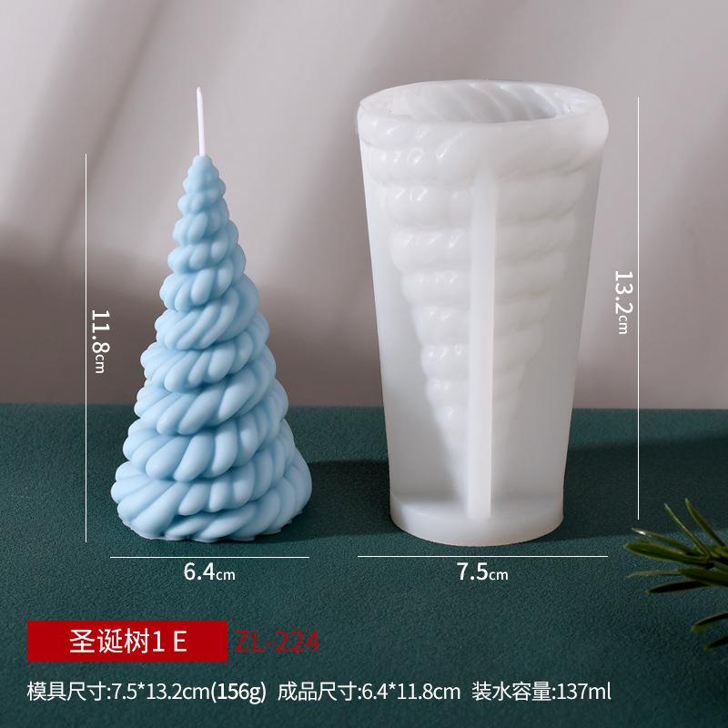 Christmas Tree Aroma Candle Silicone Mold Party Decoration Plaster Ornament Creative Craft Mold