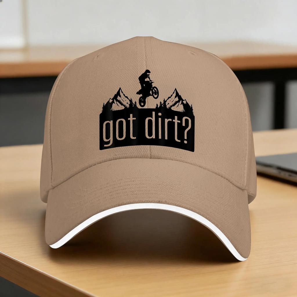 Summer Dirtbike Motocross Got Dirt Offroad Rider Graphic Baseball Cap Outdoor Sport Casual Print Sun Hip Hop Hats Snapback Cap