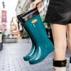 Women's Shoes New Style Simple High-top Women's Rain Shoes Fashion Waterproof Rain Rubber Shoes for Women Outdoor Water Boots