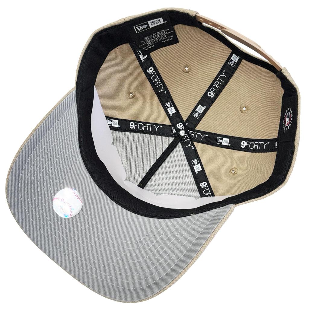 New Era 9FORTY LA Logo Shohei Los Angeles Dodgers Upside Down Upside Down LA Beige Cap, Ohtani's Logo, Blue, Camel, [Used]