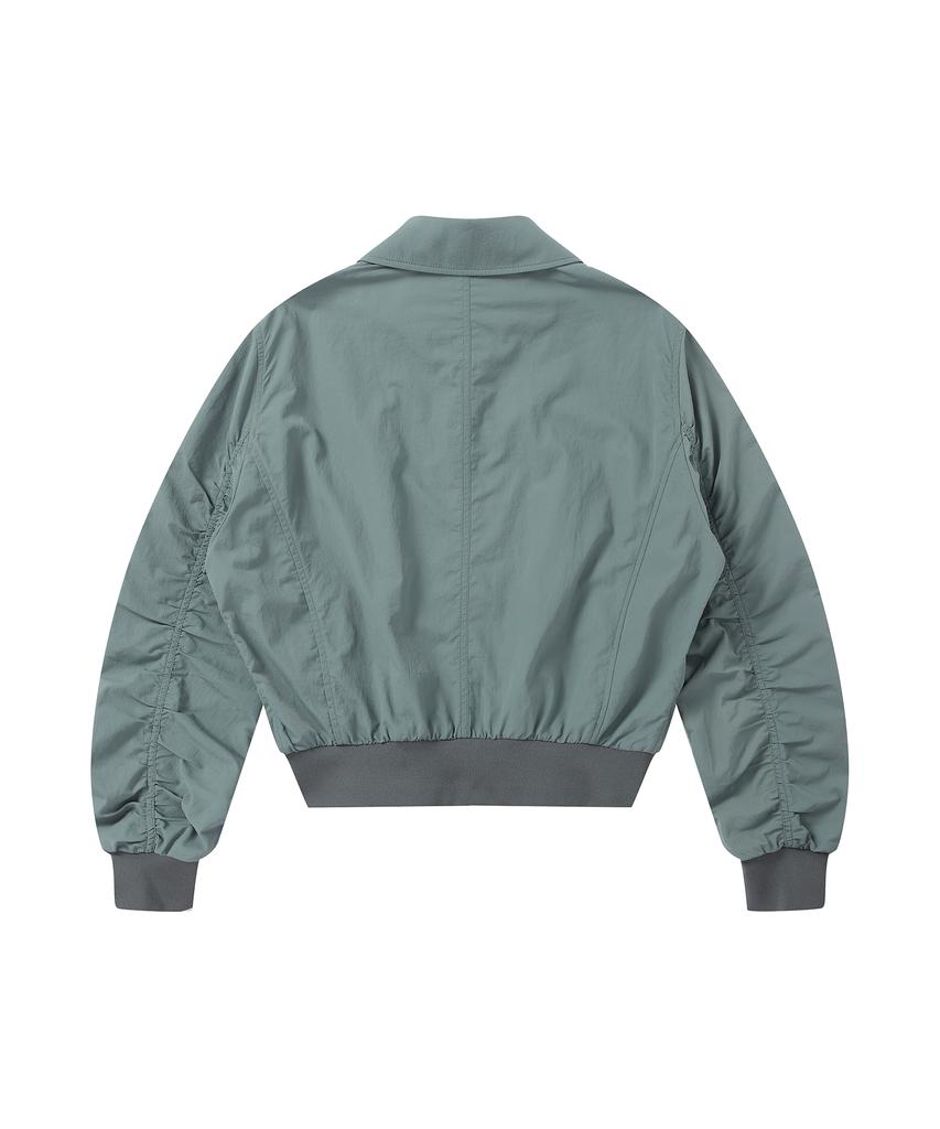 Solew Del Crop Two-Way Blouson_Grayish Blue