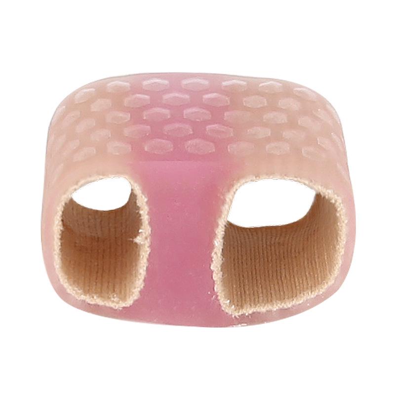 

Unisex Fiber Toe Separator for Bunions and Overlapping Toes - Double Hole Orthotic Sleeve Small прозрачный розовый