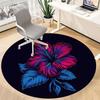 1pc Floral Bloom Office Round Area Rug, Indoor Mat Suitable For Office, Under Office Chairs Bedroom Living Room Home Decor, Room Deco