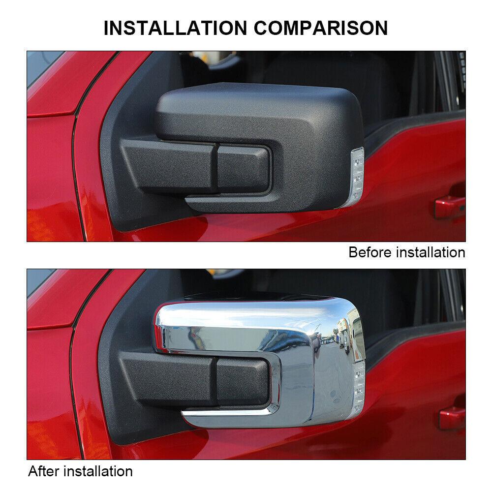 F150 rearview mirror cover (pair) with steering-MB-255 electroplating