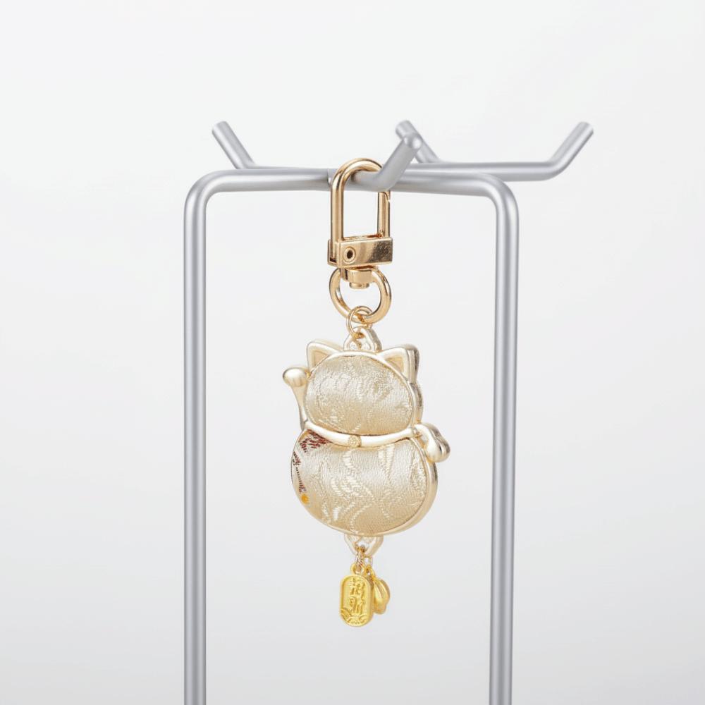 Double-sided Little Cat Small Keychain Chinese Style Retro Lucky Keychain  Decoration