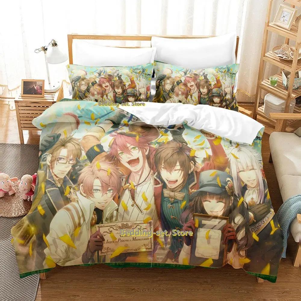 Neues Code Realize Guardian of Rebirth Bettwäscheset Cartoon Anime dreiteiliges Set Erwachsener Kind Schlafzimmer Bettbezugsets 3D Kawaii
