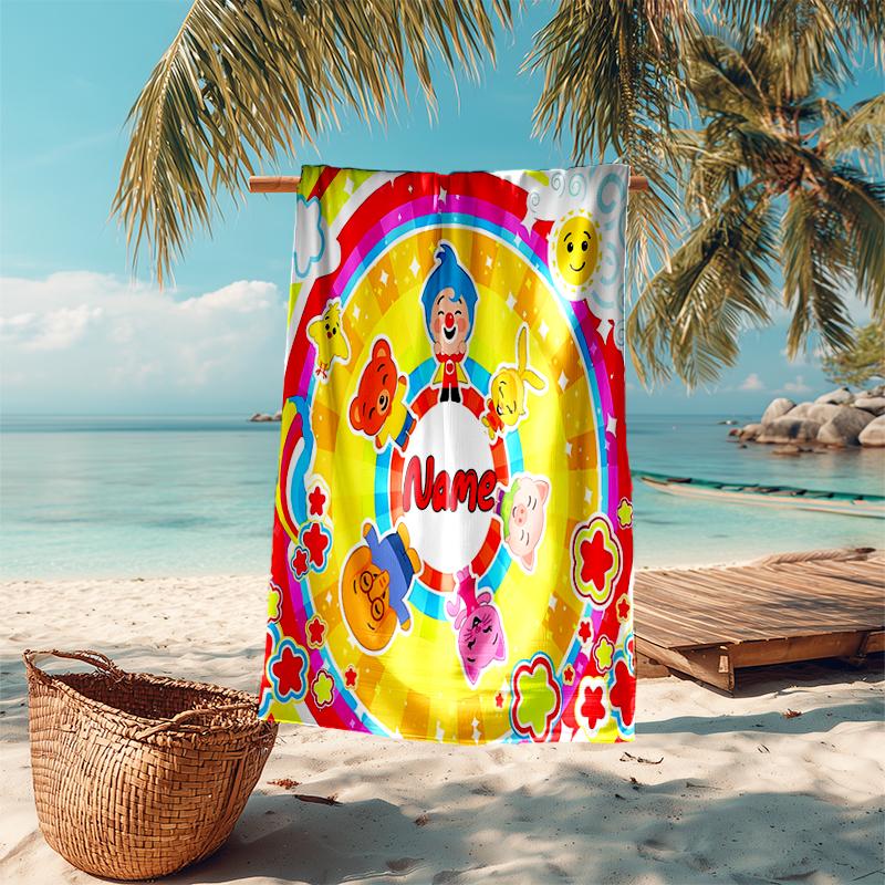 Personalized Customized Proof Beach Towel with Plim Plim Pattern - Soft, Absorbent,quick-drying,perfect Swimming,camping&bathing