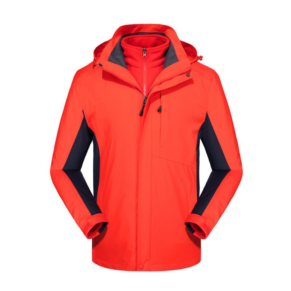 Jacket Women's Windproof Waterproof Removable Fleece Jacket Men's Warm