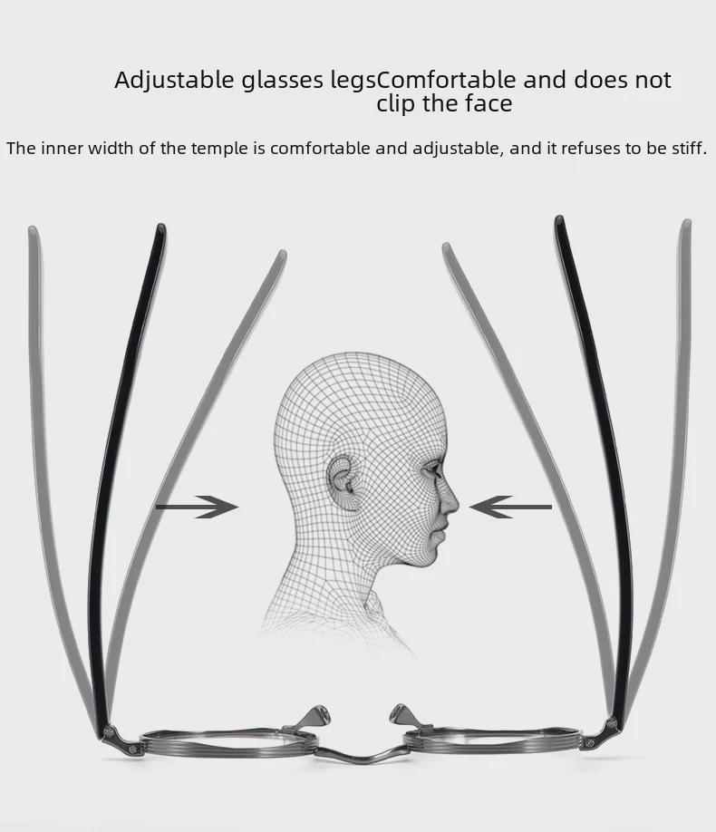 Pure Titanium Anti-Blue Light Glasses Frame, Small Style, 101 Model, Inspired by Guzhou Zeng Shunxi Wanniangui.