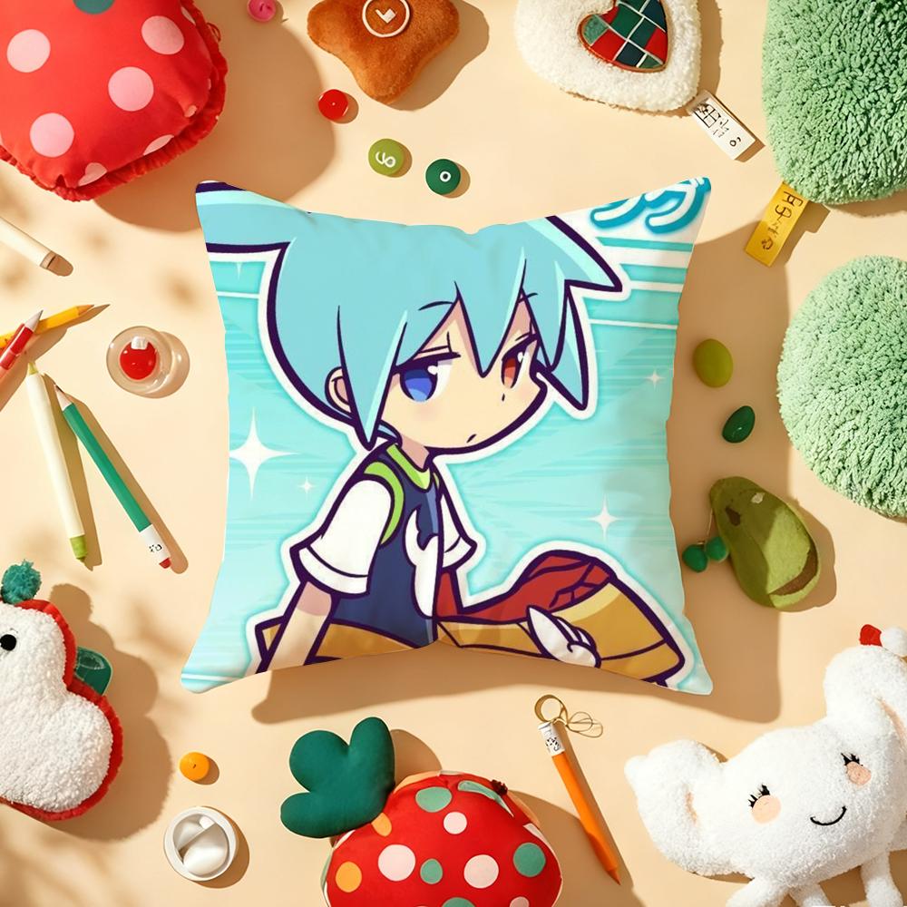 Game P-Puyo P-Pop F-Fever Anime Sig Pillow Case Plush Fabric Soft Double-Sided Printed Sofa Warm Winter Home Gift Cushion Cover