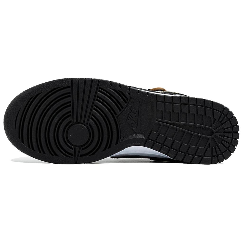 Nike Dunk Wan Hua Nong, Scară Black Friday, Geantă de cumpărături Rezistentă la abraziune Pantofi de skateboard cu tops joasă Bărbați Negru Alb DD1391-100(Echipa113-S-BOX)