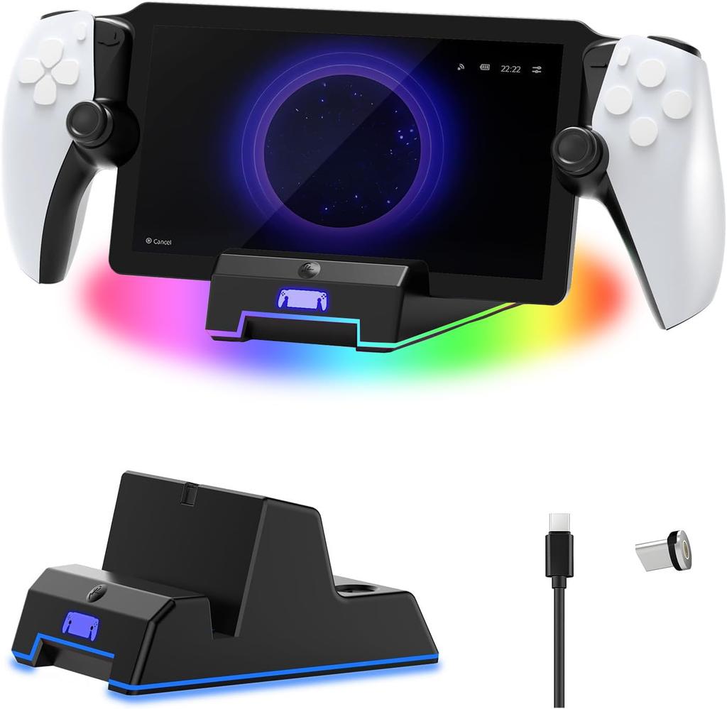 Lwuckbarrt PS Portal Charging Stand PS5 Portal Remote Player Charging Fast Charging Simply Place to Overcharge Portal Controller Charging Stand with
