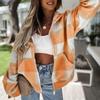 Women's Fashion Fall And Winter Plush Tweed Hooded Jacket Zipper Warm Top