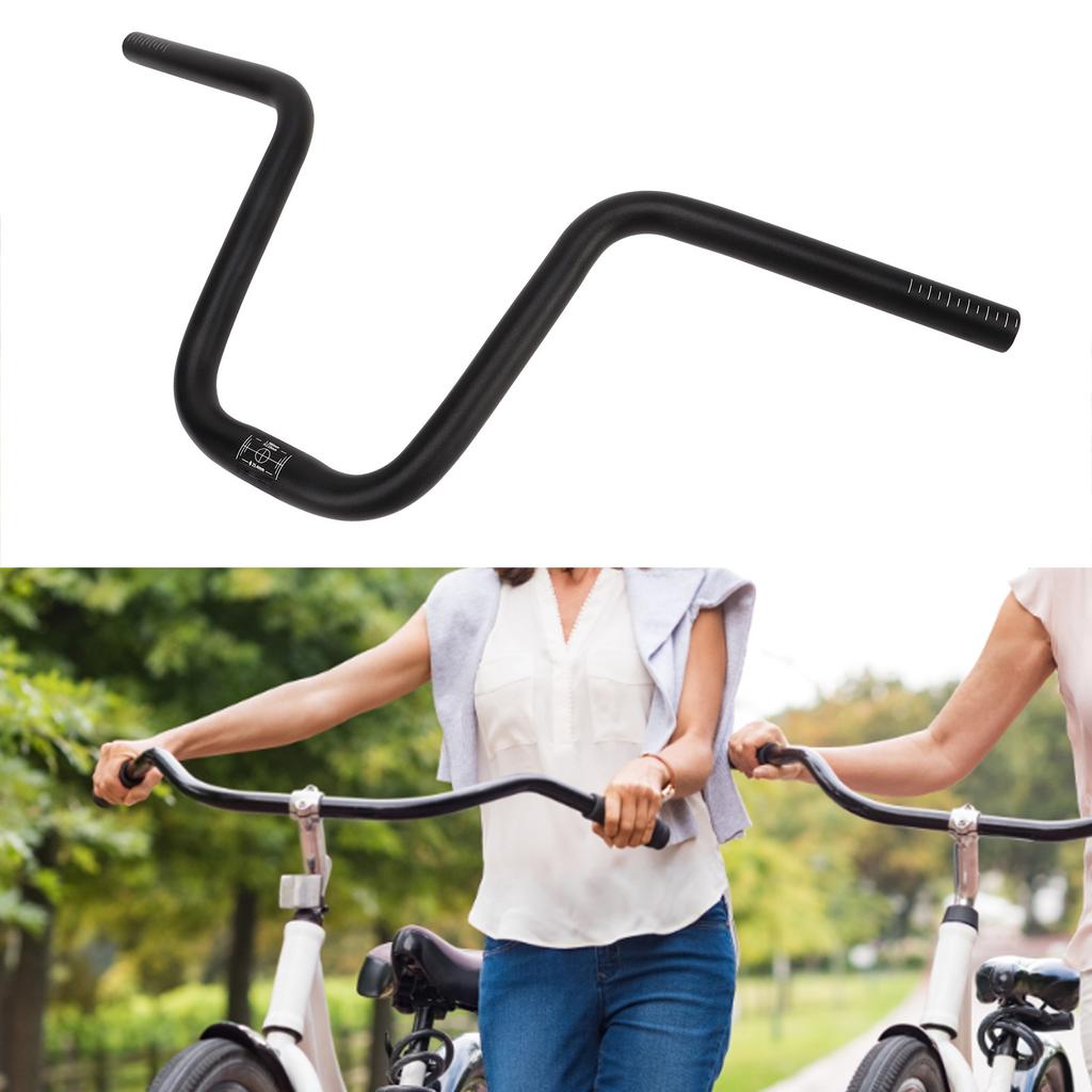 Mountain Bike 25.4mm Diameter 580mm Extra Long Handlebar Aluminum Alloy Folding Road Bike Riser Handlebar Bike Acessories