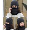 Wool Hats Winter Warm Hat Ear Protective Hats Bib Women Hat Beanie Cap Hats Scarf Sets Knitted Hat