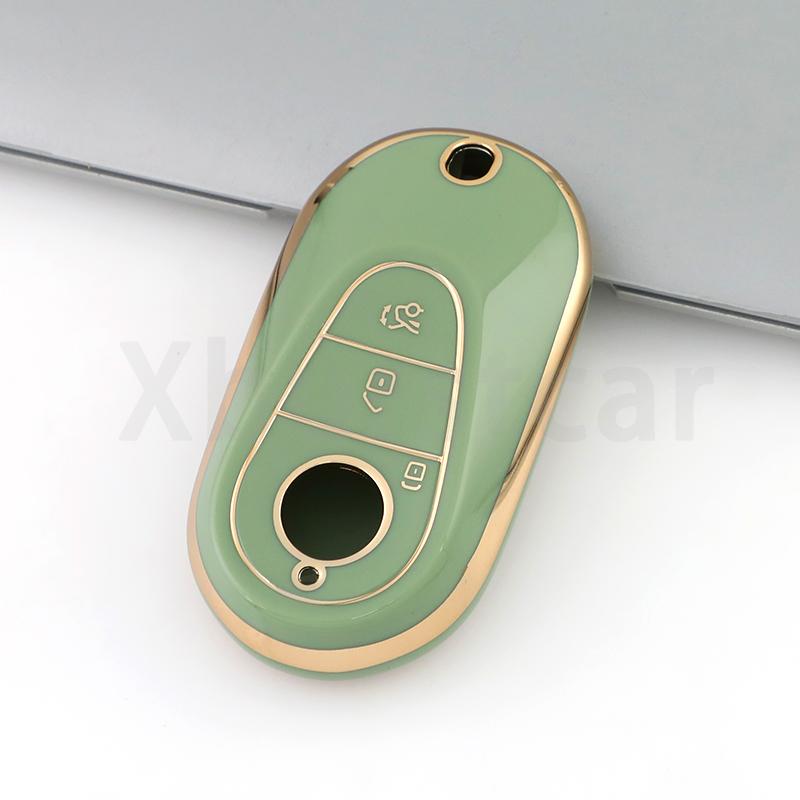 TPU Car Key Case Cover for Mercedes Benz W206 W223 S350 C260 C300 2022 C S Class S400 S450 S500 Auto Shell Fob Holder