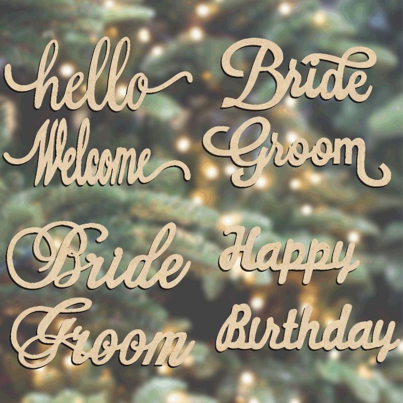 

Деревянные поделки Креативные выдолбленные Алфавит Подвески Праздничные украшения Свадебные украшения Магазин Украшение Подвесные украшения