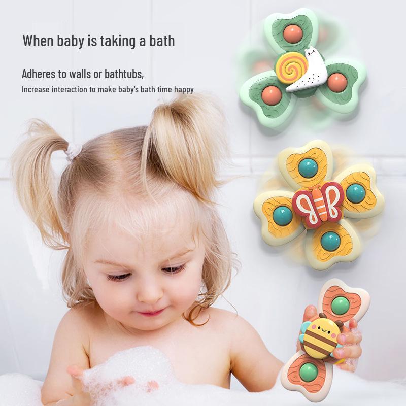 Flower Spinner Baby Rattle & Teether: Suction Cup Mobile Toy