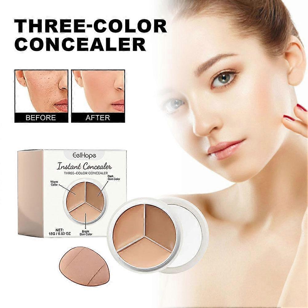 3 Color Concealer Pro Makeup Face Eye Contouring Long Lasting Facial Makeup