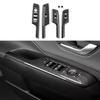 For Hyundai Kona SX2 2026-2026 Car Tuning Carbon Fiber Style Door Armrest Pad Decal Window Lifting Button Cover Accessrioes