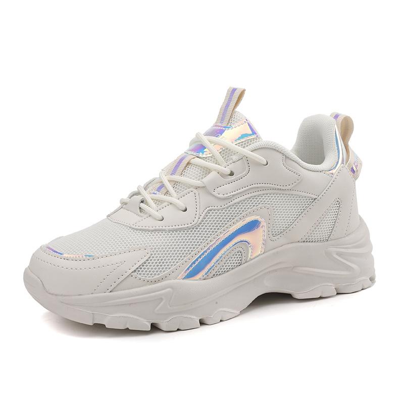 Women's Winter Student Lightweight Soft Sole Fashion Versatile Shock Absorbing Sports Running Shoes Pedicure Daddy Shoes