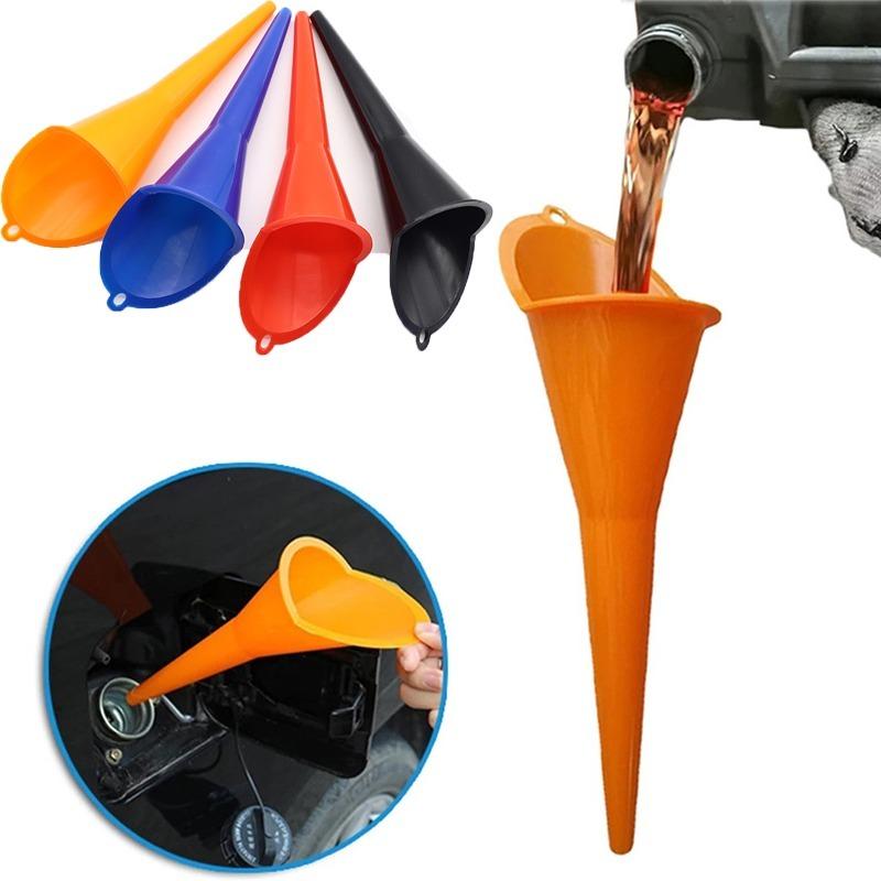Car Plastic Long Stem Funnel Gasoline Oil Filling Tool Refueling Funnel for Gasoline Engine Oil Motorcycle Farm Machine Funnel