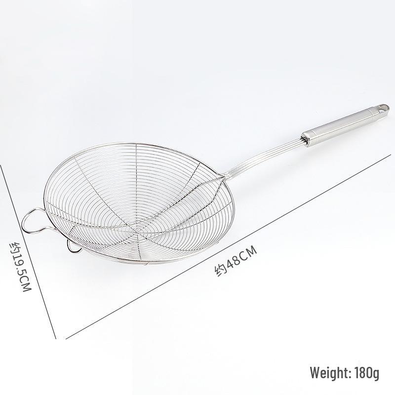 Large 304 Stainless Steel Skimmer for Dumplings, Hot Pot, Noodles, and Oil Frying.