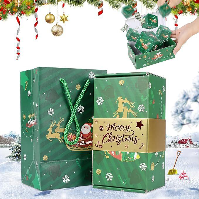 1. 2026 Christmas Surprise Pop-Up Box, Creative Folding Bounce Red Envelope Gift Box