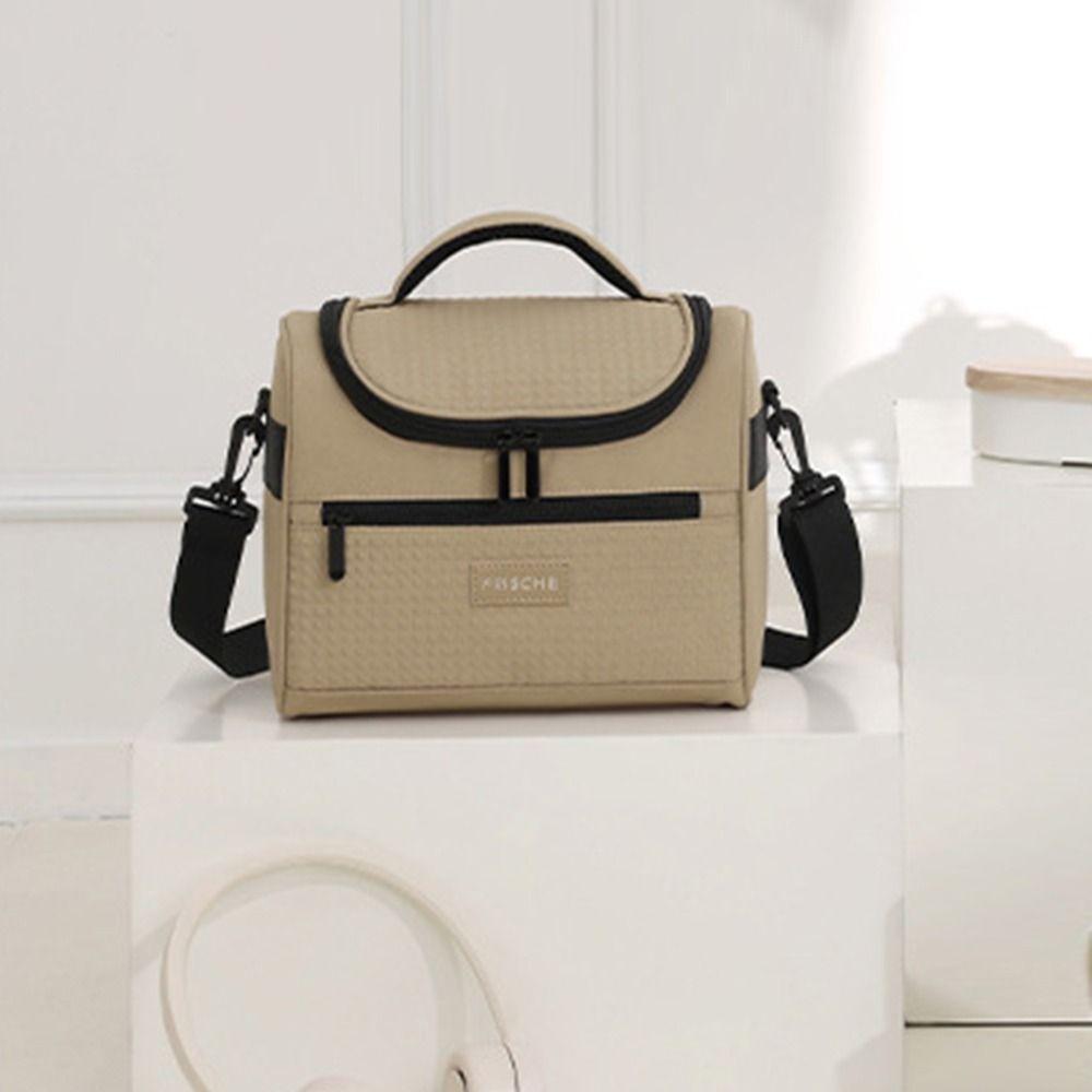 Large Capacity Lunch Tote Bag Zipper Insulated Lunch Bag Multifunctional Handle Lunch Box  Travel