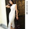 ELLASSAY New Chinese Style Silk Blend Sleeveless Midi Dress