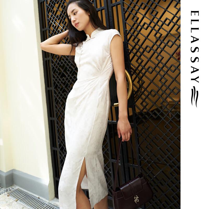 ELLASSAY New Chinese Style Silk Blend Sleeveless Midi Dress