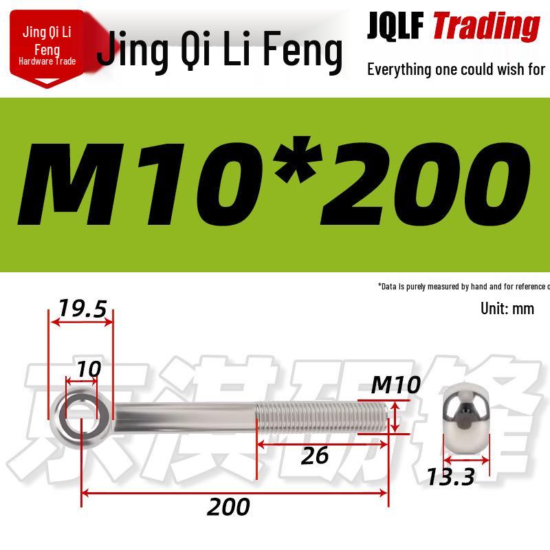 Stainless Steel GB798 Eye Bolt, Full Series M5-M16