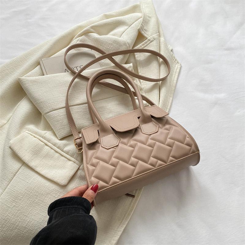 Chic Medium-sized Women s Handbag With Beautiful Stitching In Black White Brown And Green Options хаки