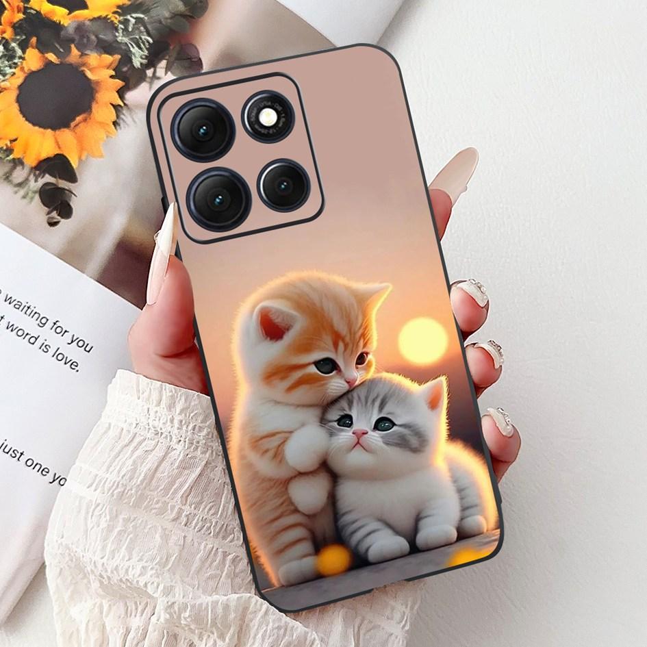 For Motorola Moto G86 Power 5G Case New Fashion Flower Bamboo Cat Cartoon Soft Silicone Back Cover For Moto G86 Power 2025 Coque